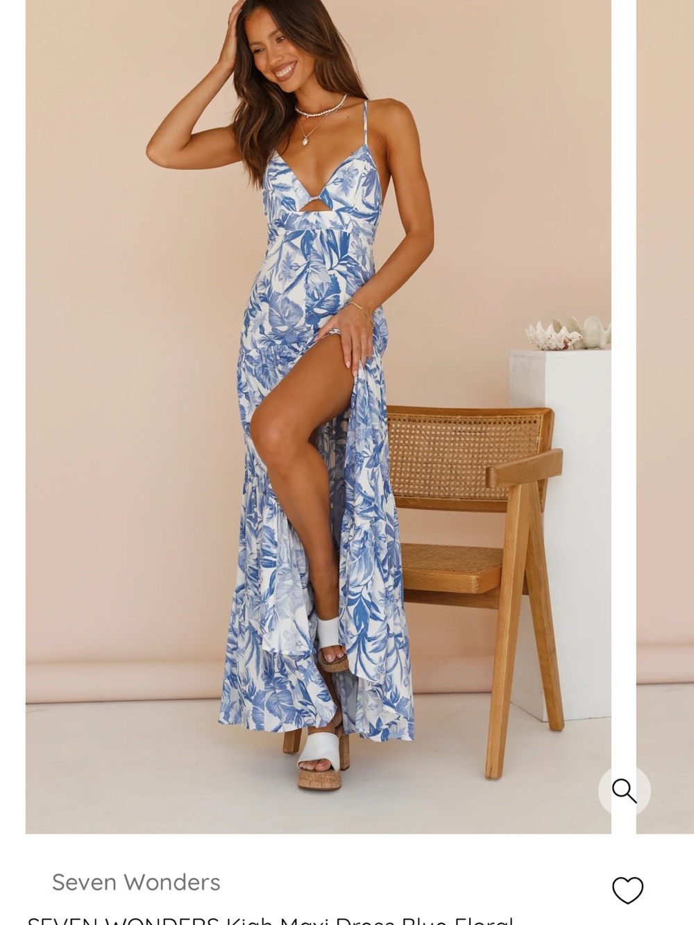 Seven Wonders Blue Floral Maxi Dress